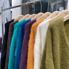 水貂毛毛衣v领颜色显白，女装针织衫/毛衣，MJJ