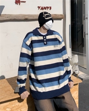 美式圆领毛衣男慵懒风休闲针织衫B630P53，男装针织衫/毛衣，星座1116-2