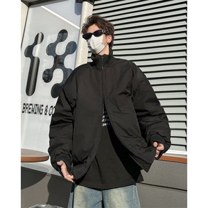 美式复古百搭外套男秋冬小众潮牌设计感痞帅夹克棉服潮MF293-P100图片