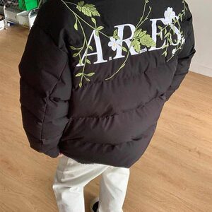 美式街头花卉刺绣加厚立领棉服男女宽松小众设计感外套图片