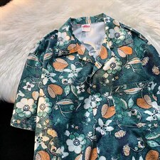 男夏季冰丝四面弹宽松古巴领短袖夏威夷衬衫C100P35，男装衬衫，星座1116-2