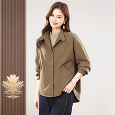 2025秋冬新款保暖加棉衬衫外套，女装衬衫，小林双子