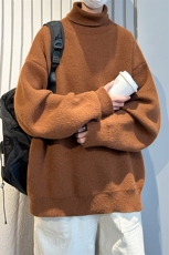 高质量！秋冬季高领毛衣男士加绒加厚翻领针织衫男毛衣FL00-P42，男装针织衫/毛衣，电商B367