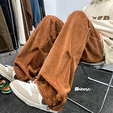 XZ616秋冬季宽松百搭灯芯绒玉米粒抽绳休闲裤TY954P45控58，男装休闲裤，星座512A（原616）