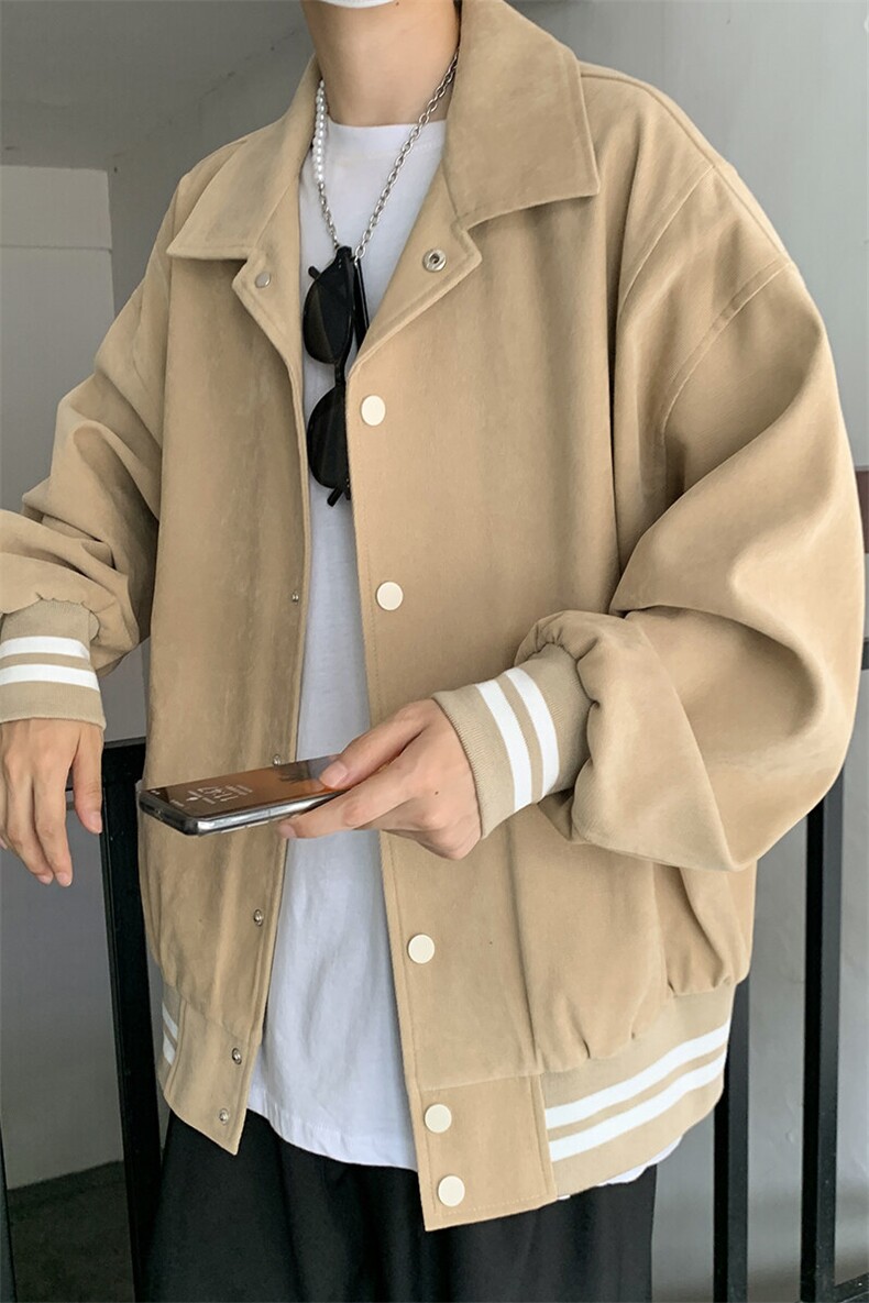 美式复古翻领棒球服男韩版宽松夹克外套男B289-JK702-P105,男装夹克,电商B289