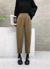 冬季毛呢面料休闲裤，现货，火爆补单中，女装休闲裤，杭悦