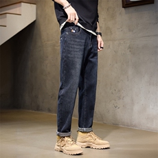 复古直筒牛仔裤男春秋2025新款宽松垂感显瘦百搭阔腿裤子732#-P58，男装牛仔裤，电商A178