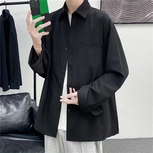 衬衫男长袖港风新款休闲衬衣ins日系复古夏季潮流外套CY809-P27图片