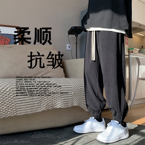 秋冬2022百搭加绒加厚拉绳休闲裤 1002特批35-加绒特批43图片