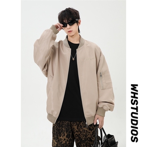 港风日系复古设计感贴袋拼接立领夹克男 XZ213-JK4321-P108控128图片