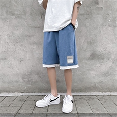 港风假两件拼接短裤男韩版休闲裤夏季简约运动裤DK021P38限49，男装休闲裤，电商A089-1