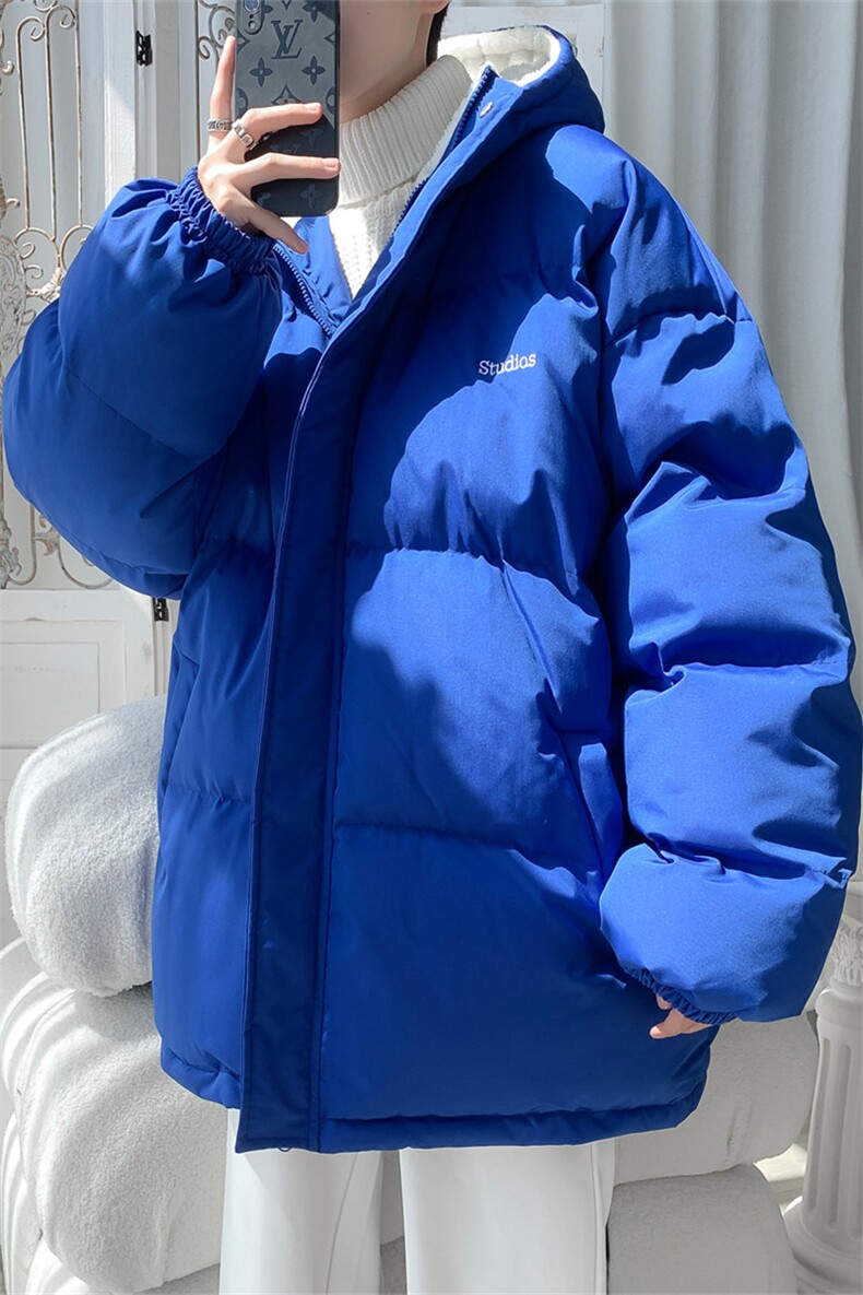 MY6139/P110冬季连帽宽松刺绣羊羔毛棉衣男大码面包服棉袄外套男,男装棉衣,电商A141