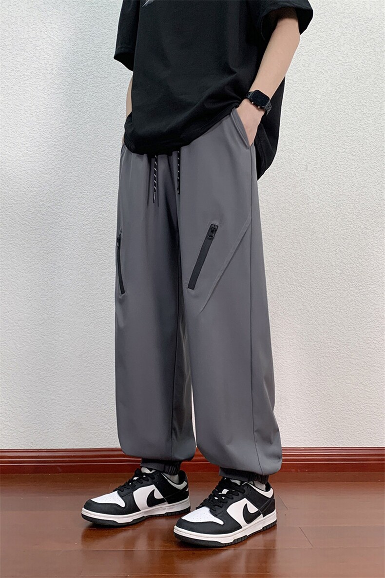 速干凉感冰丝休闲裤K003模特地板92%聚酯纤维8%氨纶(S-5XL)TP23,男装休闲裤,电商A088
