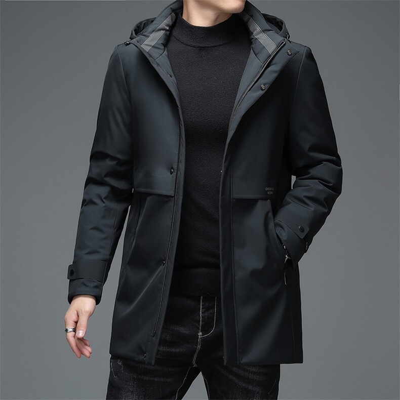 AN9805钱塘2020-3秋冬中长款男士连帽休闲保暖羽绒服外套P228,男装羽绒服,钱塘207-3