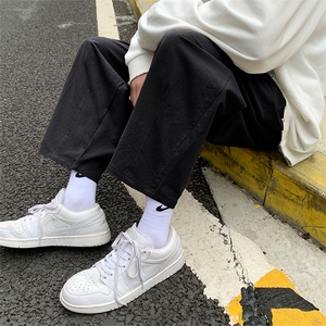 K503-P45夏季新品亚麻棉麻九分裤男士大码休闲裤时尚直筒裤控68