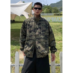 军绿色迷彩防晒服男夏季轻薄速干防晒衣痞帅冲锋衣夹克 JY197图片