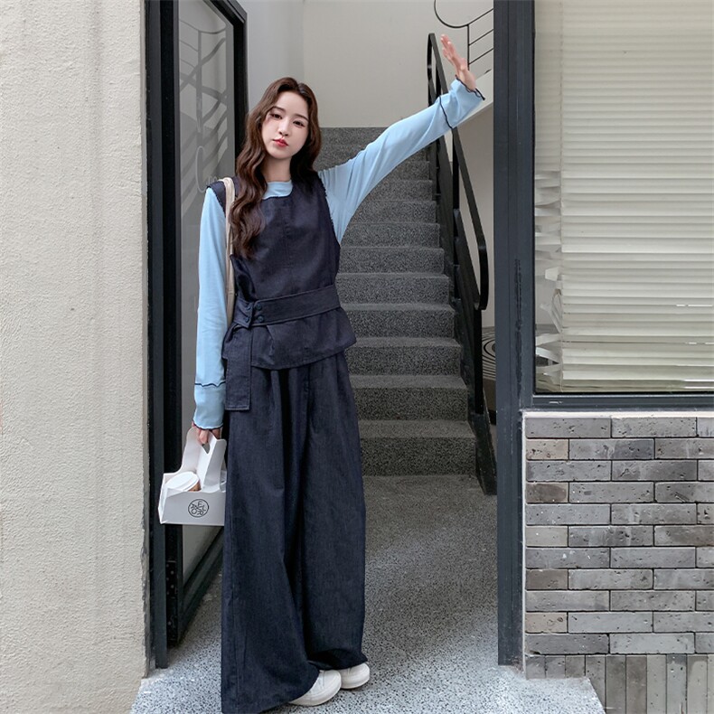 26新款现货大货已到店牛仔三件套6850-P175-K268,女装套装/套裙,2D034