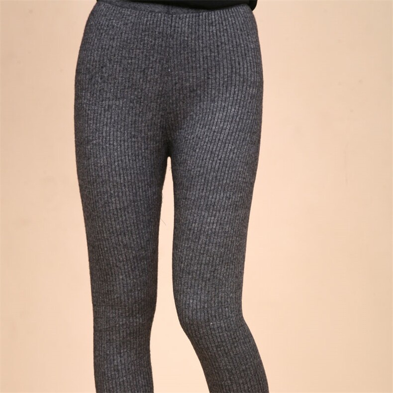 新款女士加厚保暖裤舒适贴身羊毛材质高弹力显瘦打底裤，女装打底裤，金牧歌羊绒裤