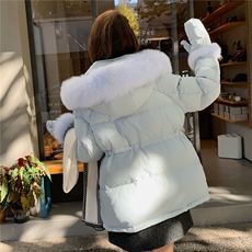 露丝同款送手套90白鸭绒超大狐狸毛羽绒服2B153-8813-P450-K585，女装羽绒服，2B153