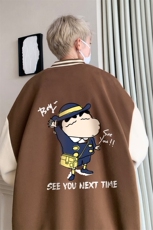 摇粒绒棒球服男大码开衫卫衣男夹克BF86240-P65，男装夹克，电商A040