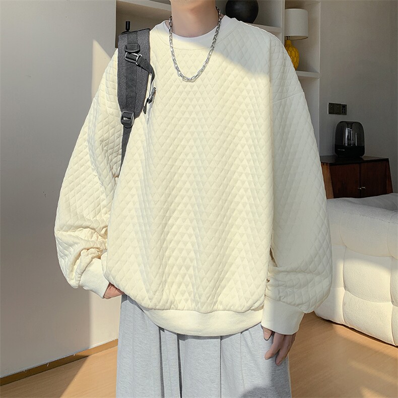 卫衣男秋季新款港风宽松提花套头上衣WY8021-特P32，男装卫衣，星座214-3