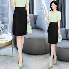 2024夏季新款时尚气质减龄纯色半身裙高腰显瘦百搭A字裙优雅淑女风，女装半身裙，火爆靓佳人