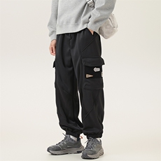 2025冬季新款男装日系宽松加绒加厚运动休闲棉裤束脚卫裤P950-F83，男装休闲裤，电商A101（原外27）