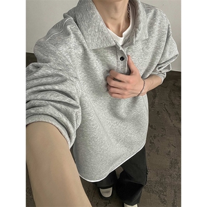 polo领长袖翻领卫衣男2025秋季新款休闲宽松上衣-A2278TP50控89图片