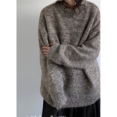 秋冬季新款加厚美式时尚提花宽松圆领套头针织毛衣男女M68，男装针织衫/毛衣，星座1116A（原606A-3）