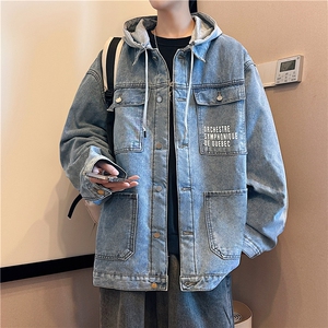 JK3001J-P95-限价138 M-5XL 现货加绒羊羔毛夹克牛仔风衣棉服图片