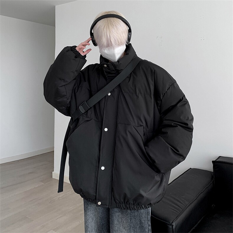 美式高街大口袋立领棉衣外套面包服 109特P95图片