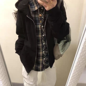 抖音得物高品质二开350克秋冬双头双拉链卫衣开衫外套W74图片