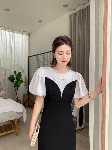 超美韩范连衣裙，女装连衣裙，贻思茗