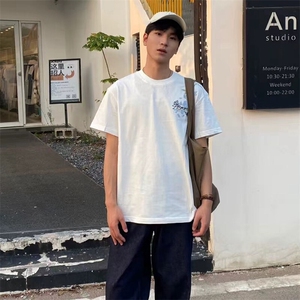万针全刺绣解构设计260克重磅双纱纯棉高品质美式高街短袖T恤特35图片