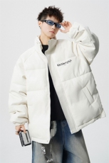鳄鱼纹印花设计大码M-5XL手塞棉夹克PU皮棉服外套男8507P120控158，男装夹克，星座227-7