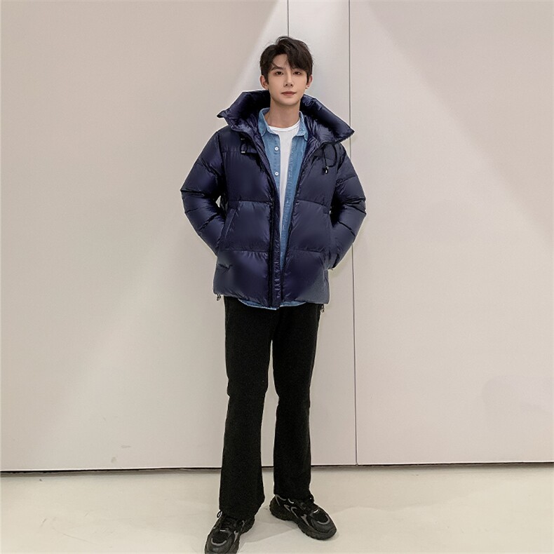 原创韩版情侣装羽绒服男女款青年学生加厚365克绒羽绒服外套,男装羽绒服,钱塘723