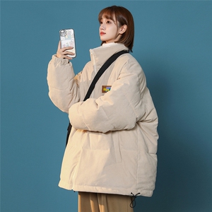 中性风  秋冬新款加绒加厚灯芯绒立领棉服外套 MY6249  P125控158图片