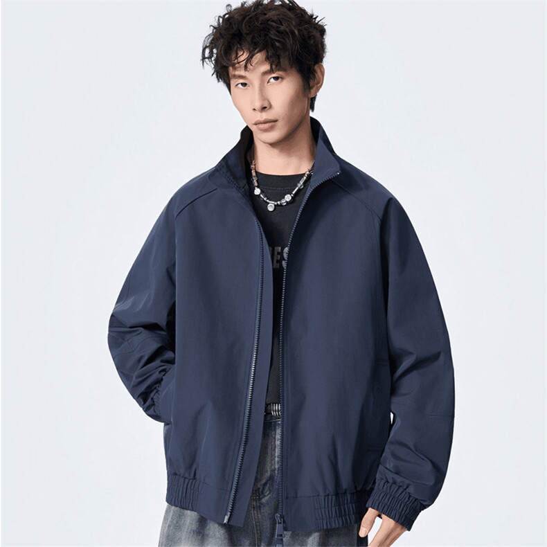 高品质春装新款老钱风美式高街解构立领棒球服飞行夹克休闲外套潮,男装夹克,电商A443