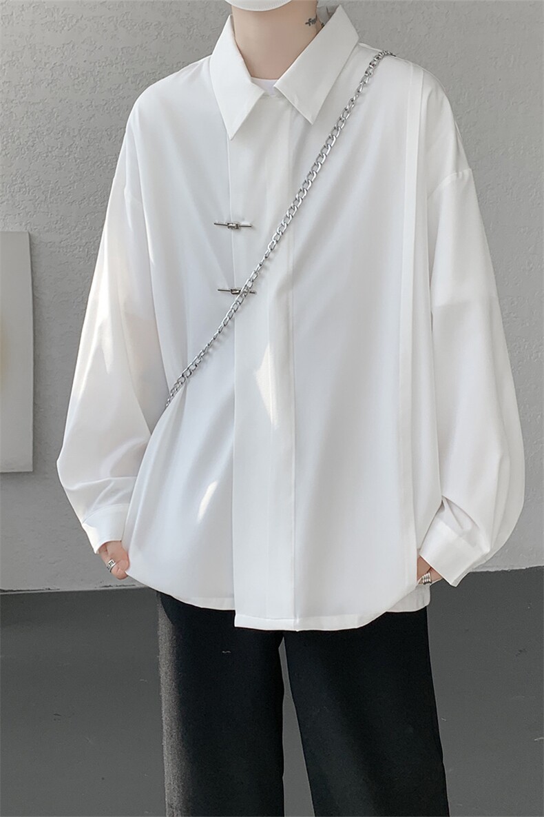 CS1153-特P40控78秋季新款垂感佳新中式衬衫宽松衬衣大码男,男装衬衫,电商A059