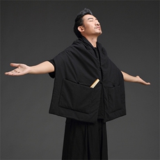 风男士唐装男棉衣复古披肩棉服民族风男女冬披风8810-P75，男装民族服装，星座1105-3