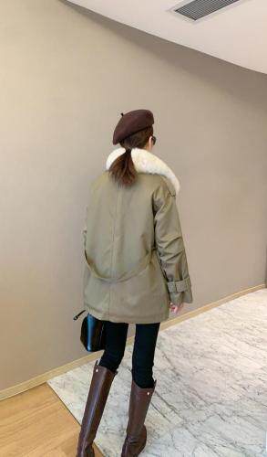 【现货】冬季新款，狐狸毛细腰带棉衣，女装棉衣/棉服，东洋天堂之花