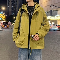 冲锋衣外套男士春秋季新款宽松连帽休闲工装夹克潮流JK217--P78，男装夹克，星座308B-2