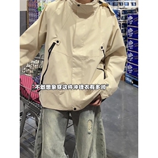 2025新款连帽夹克情侣男女同款户外冲锋衣工装上衣外套JK2518-P37，男装夹克，星座1402-3