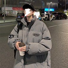 港风秋冬新款保暖立领宽松棉服外套男MY62037P95控118，男装棉衣，电商A268A