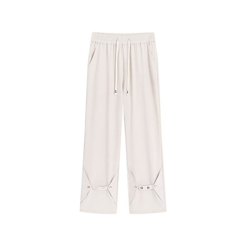 冰丝金属合扣百搭休闲裤K013平铺92%聚酯纤维8%氨纶(S-2XL)TP25,男装休闲裤,电商A088