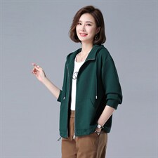 时尚百搭高品质针织卫衣外套宽松显瘦休闲女装上衣，女装卫衣/绒衫，秋牧寒烟