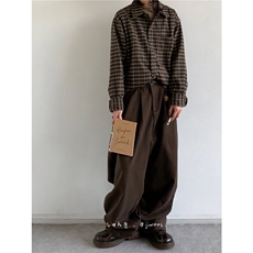 日系春季复古宽松直筒青少年休闲垂感西裤男女百搭阔腿裤KX99，男装西裤，星座1116A（原606A-3）