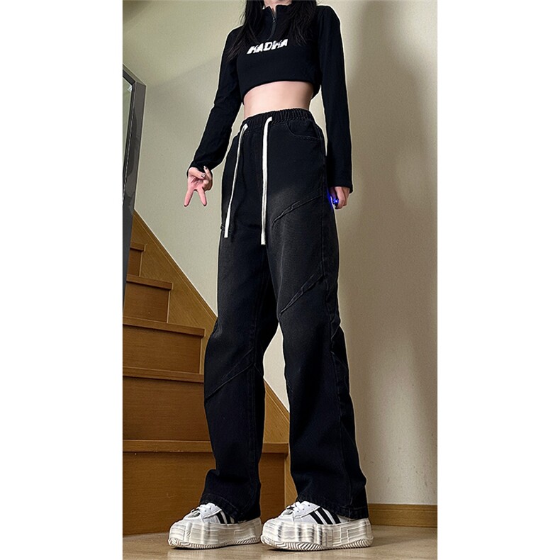 春季新款港风美式高街抖音品质休闲牛仔裤潮XZ213-NZ335-P60控78,男装牛仔裤,星座213
