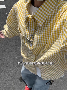 XZ809A/SYR19/P45/控68   格子面料泡泡纱长袖衬衫图片