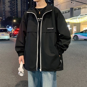 港风上衣夹克宽松落肩立领冲锋衣外套 JK862 P65图片